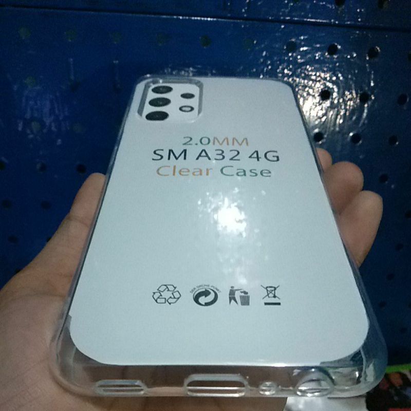softcase clear case silikon kondom pelindung hp samsung a32 4G bening tebal