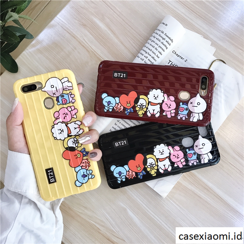 Luggage Box Bt21 Soft Case Motif OPPO A53 2020 Reno 4 A92