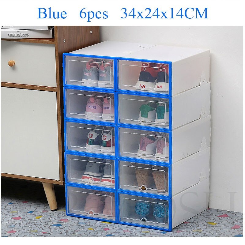 Rak Sepatu Box 6 PCS Size L Box Penyimpanan Sepatu Kotak Susun Rak Organizer Sepatu