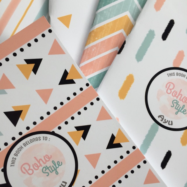 

Termurah!1 paket buku tulis unik isi 5 buku-Personal Notebook-Boho Syle
