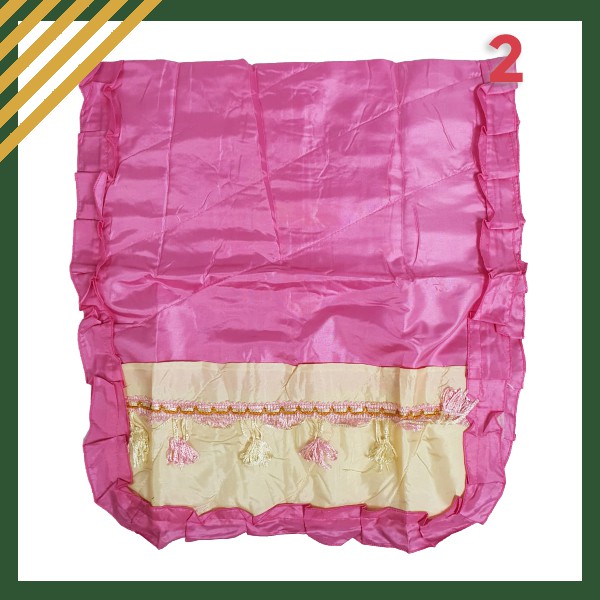 Taplak Kulkas 2 Pintu Motif Minimalis Murah Kain Satin (Saten Tutup Kulkas)
