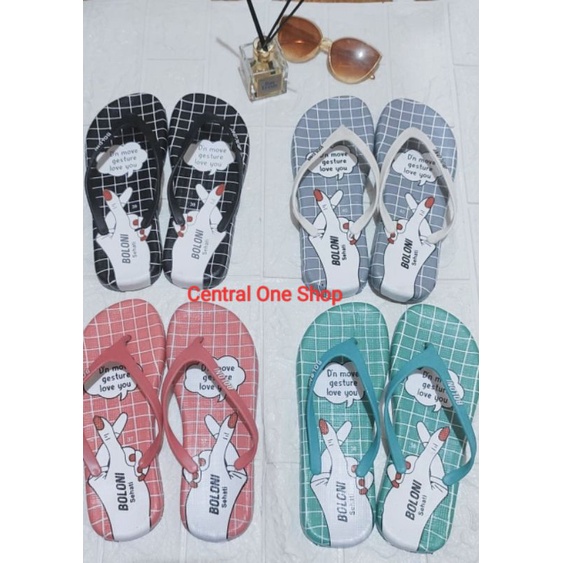 Sandal jepit wanita korea boloni