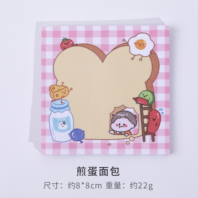 Cartoon  Stationery Cute Girl Memo Pad Office Message School Supplies Kawaii Sticky Note