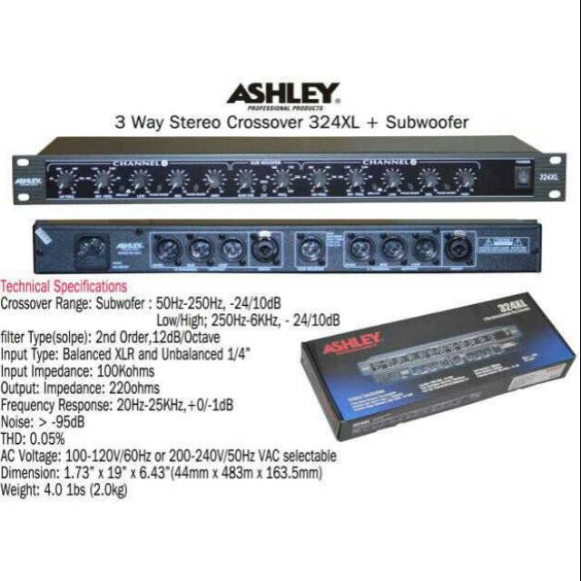 Crossover aktif Ashley 334xl 324 xl original