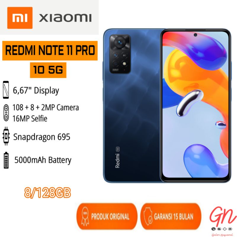 XIAOMI REDMI NOTE 11 PRO 5G 8/128GB GARANSI RESMI