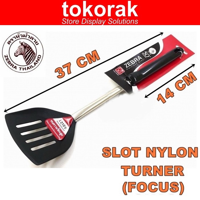 ZEBRA SLOT NYLON TURNER FOCUS 104111 SPATULA SODET STAINLESS