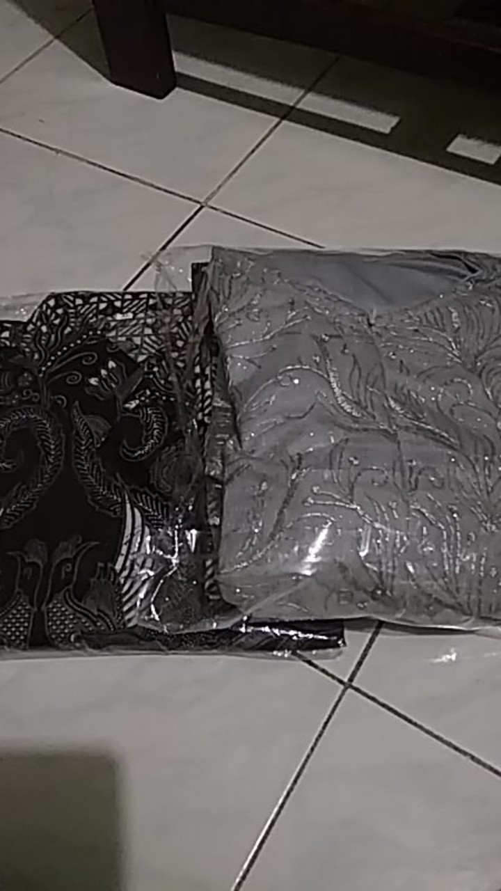 (termurah - Ori & Real Pic! Busui_6  Warna) Batik Couple Andhini Kebaya Couple Brukat Anabel - Bs073