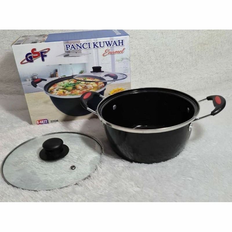 panci kuah GSF Enamel 22cm panci sayur serbaguna