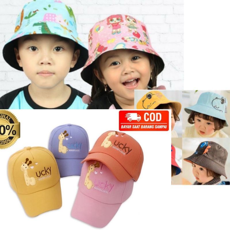 TOPI BUCKET HAT KARAKTER, TOPI BASEBALL ANAK,TOPI ANAK