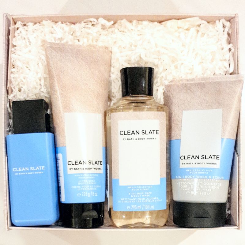 BBW MEN CLEANSLATE GIFT SET PAKET BATH &amp; BODY WORKS