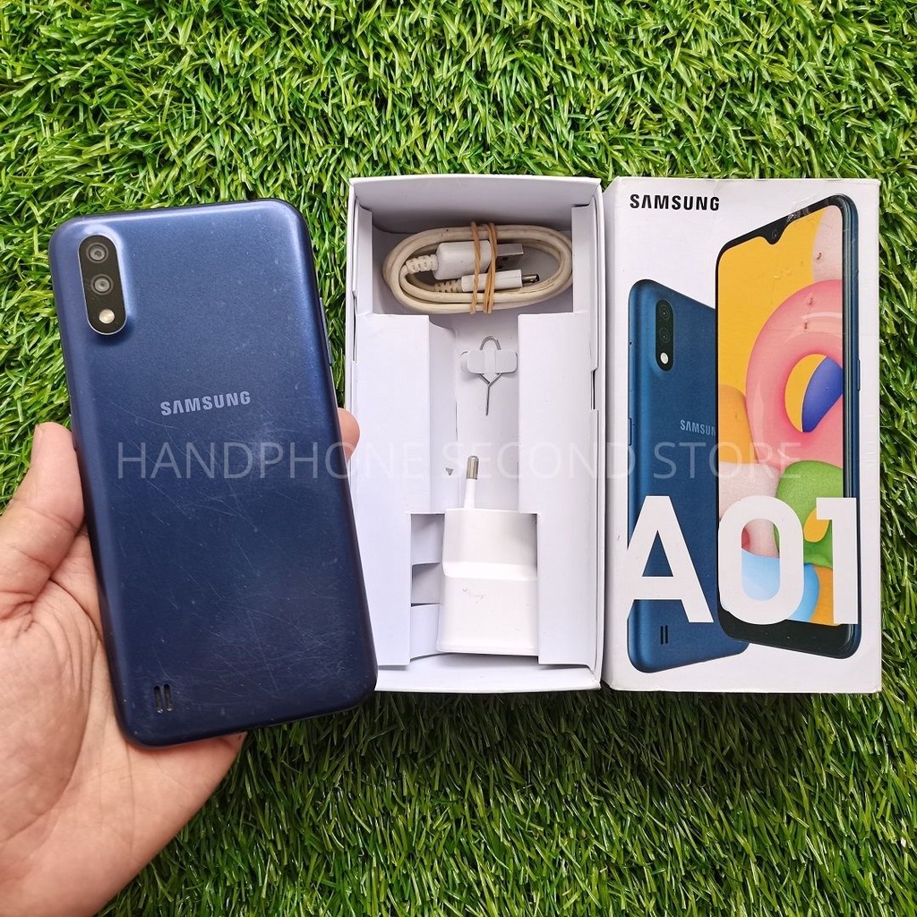 HANDPHONE SAMSUNG A01 2/16GB FULLSET NO HEADSET SECOND SEKEN BEKAS MURAH-3