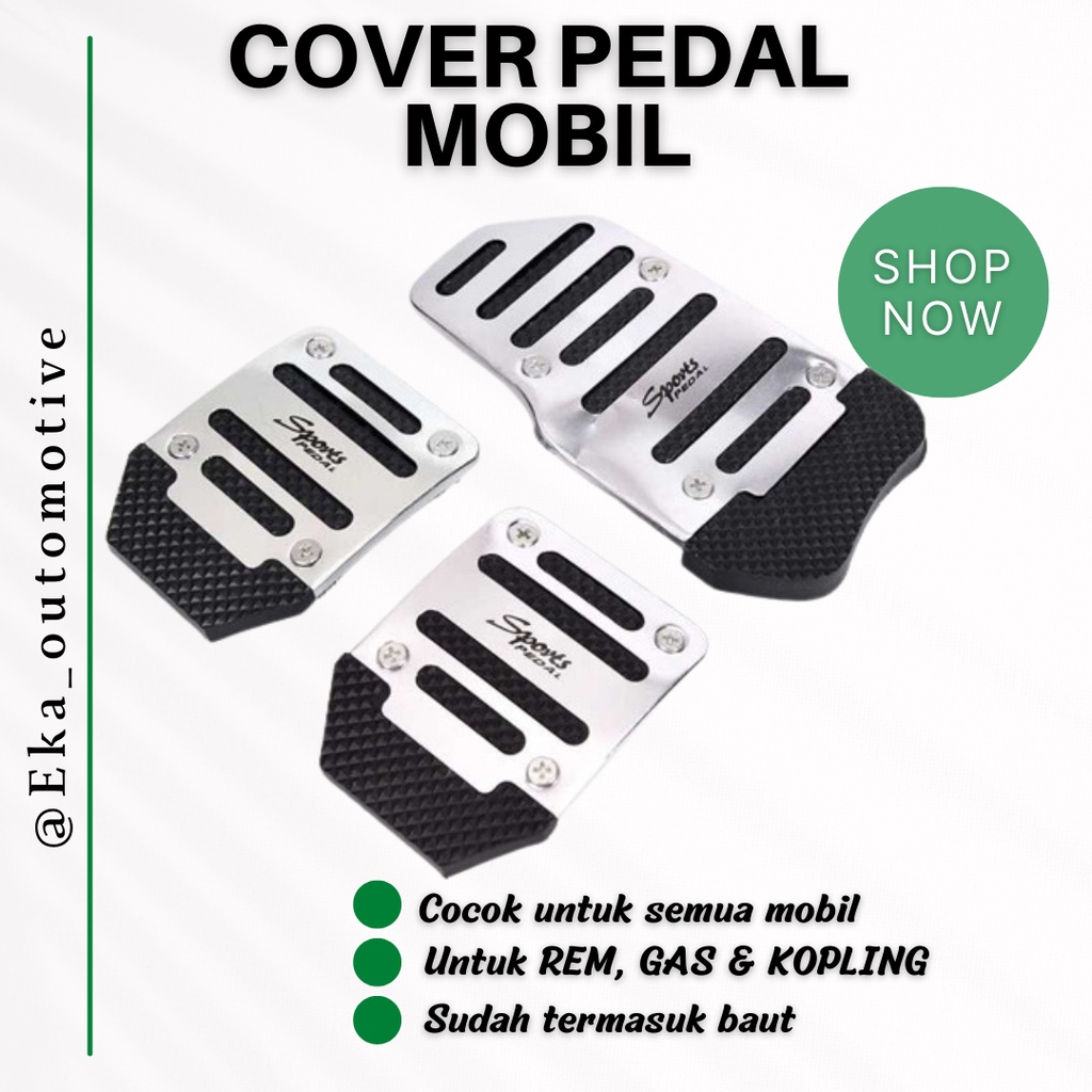 Cover Pedal Manual Gas Kopling rem Mobil Anti Slip Car Pedal Sports