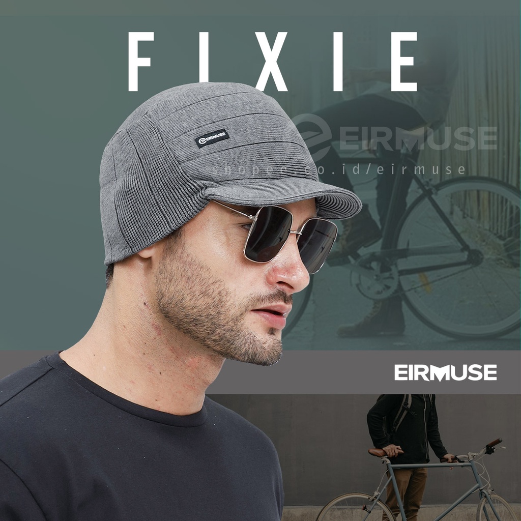 FIXIE by Eirmuse Gaya Topi Cycling Sepeda Bahan Rajut