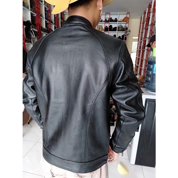 Jaket Pria Kulit Asli 100% Original Model Terbaru New Elegant