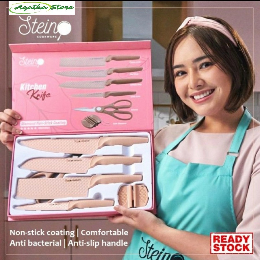 Pisau Steincookware Diamond Set 6 in 1 Knives Set  Pisau Dapur