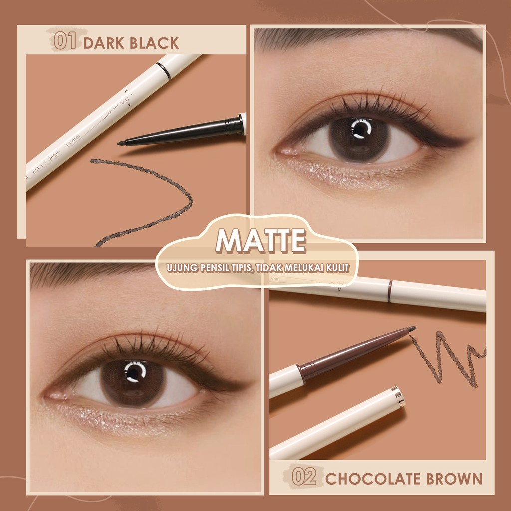 FOCALLURE Waterproof Eyeliner Gel Long lasting Ultra-slim Eyeliner Matte Eyeliner Pen