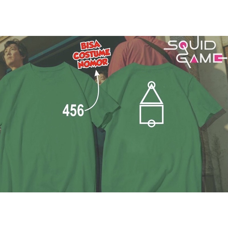 squid game tshirt hijau request nomor