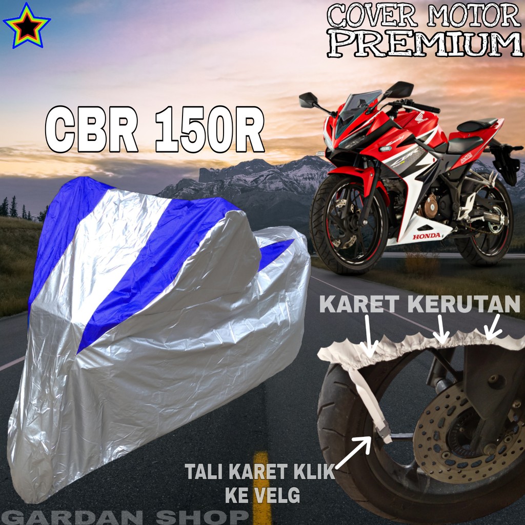 Sarung Motor CBR 150R Silver BIRU Body Cover Penutup Motor Cbr 150r PREMIUM