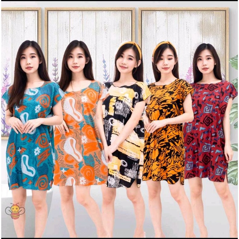 AFI - EC - Daster Midi RAYON BALI / Daster Ibu Murah TERKINI Daster BAHAN SEJUK / Busui / DASTER MIDI