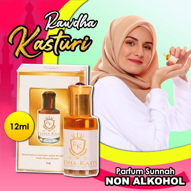 Minyak kasturi Kijang Asli parfum kasturi murni non alkohol Rawdha kasturi original 12 ml