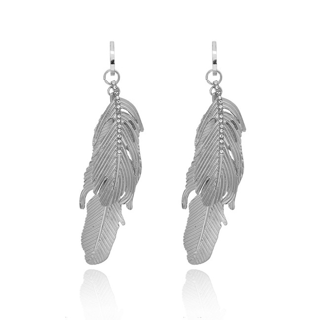 LRC Anting Tusuk Fashion Gold Multi-layered Leaf Alloy Stud Earrings F5747X