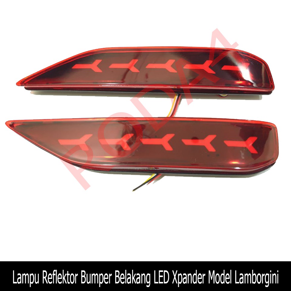 Lampu Reflektor Bumper Belakang LED Xpander Model Lamborgini With Sein