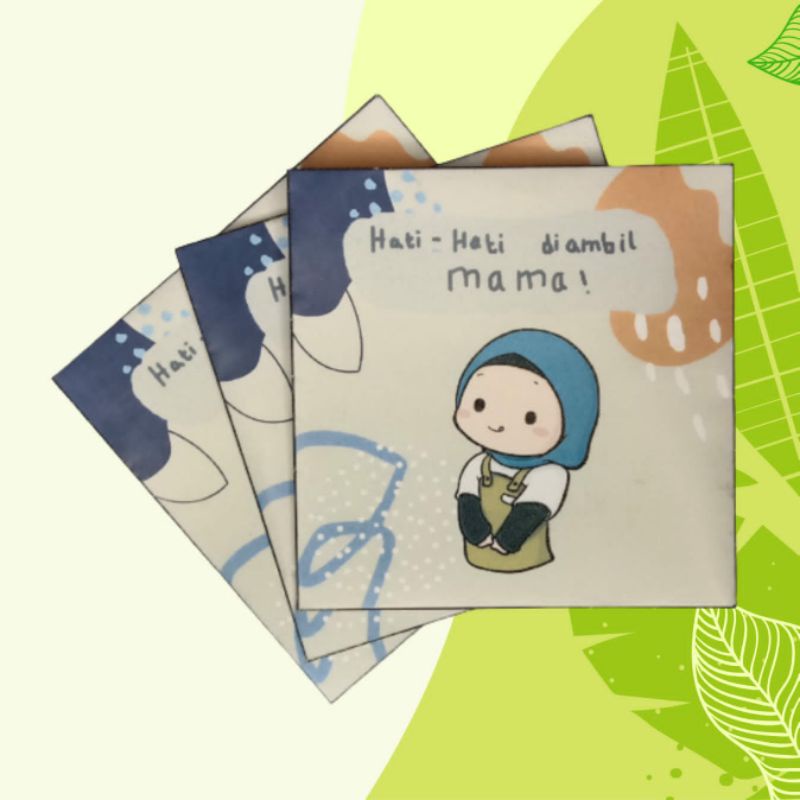 

Amplop lucu lebaran ucapan desain chibi kiyowo unik dengan stiker belakang