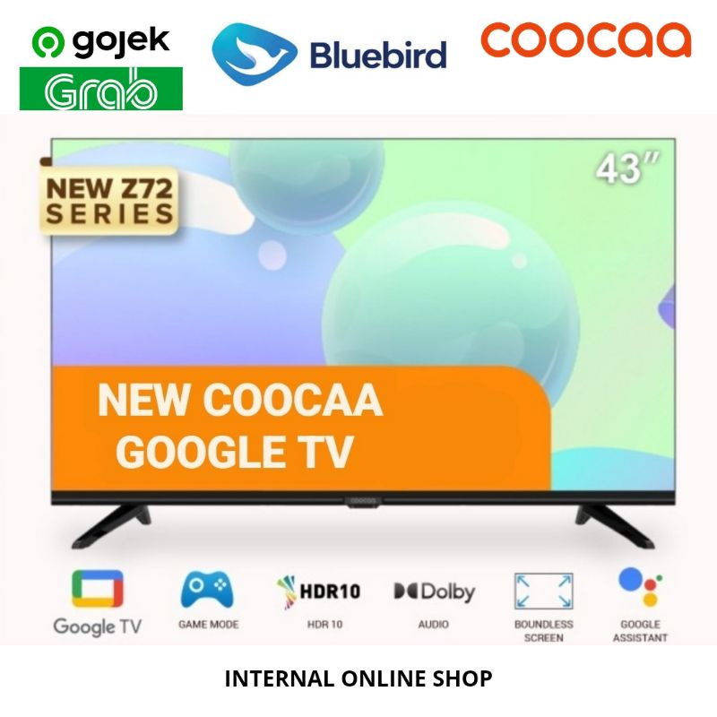 COOCAA 43Z72 Smart TV 43 Inch Google TV Digital TV Garansi Resmi