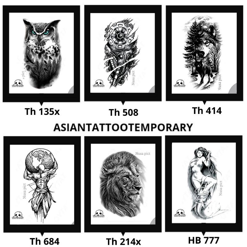 DESIGN TATTO TERBARU HALF ARM /ASIANTATTOO ASIA temporer tato ORIGINAL