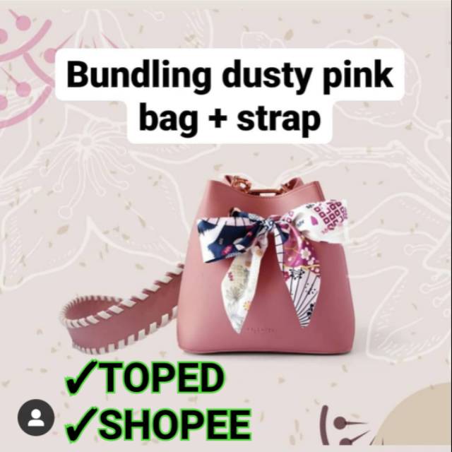 Valencia By Enrica Twilly Bag BUNDLING DUSTY PINK BAG + STRAP