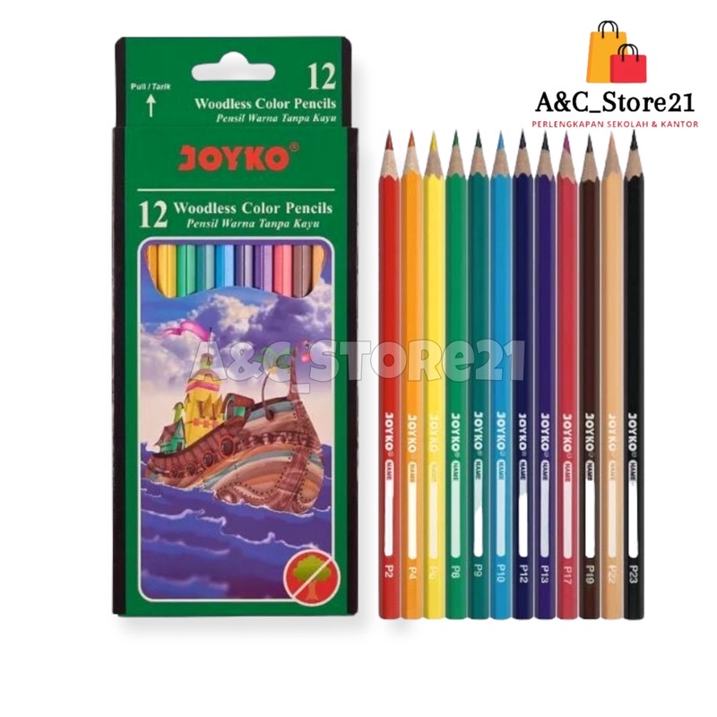 

PENSIL WARNA JOYKO PANJANG / PENSIL GAMBAR 12 WARNA