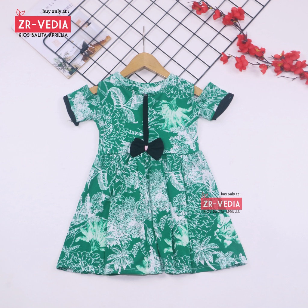 Dress Sabrina Uk 1-2 Tahun / Dres Anak Perempuan Murah Baju Cewek Dres Lengan Balita Fashion Kids