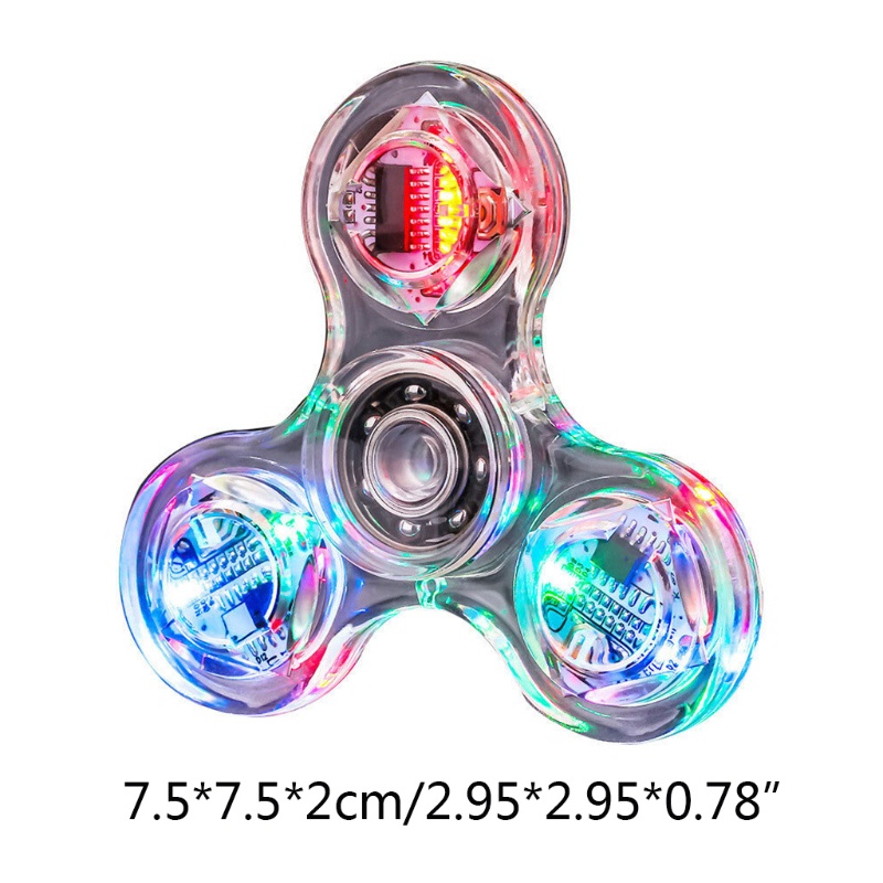 Mary Mainan Fidget Gyro Anti Galau 3 ''Spinner Transparan Untuk Dewasa ADD OCD Therapy