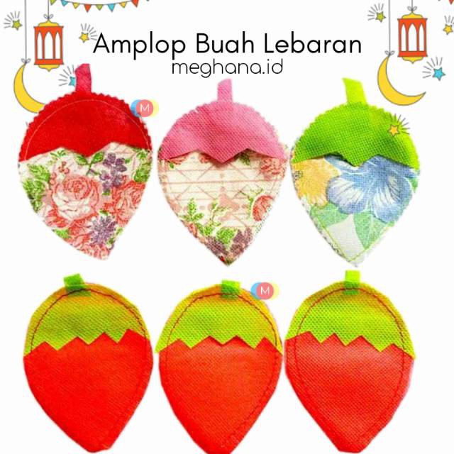 

20PCS ANGPAO ANGPAU AMPLOP LEBARAN IDUL FITRI IMLEK KETUPAT BUAH PERSEGI ANGPAO MURAH- MGH0043