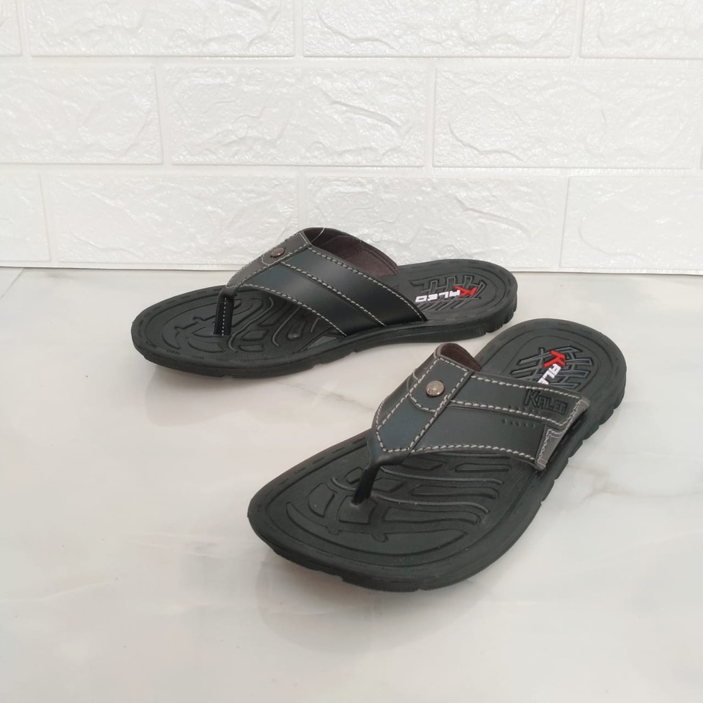 Kaleo Sandal Jepit Cowok 39 - 42 Sendal Casual Pria Dewasa Laki KLO 03/KLO 20 Bahan Kulit Sintetis