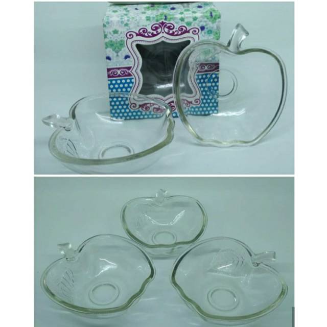 Souvenir mangkok apel kecil mangkok sambel kemas box