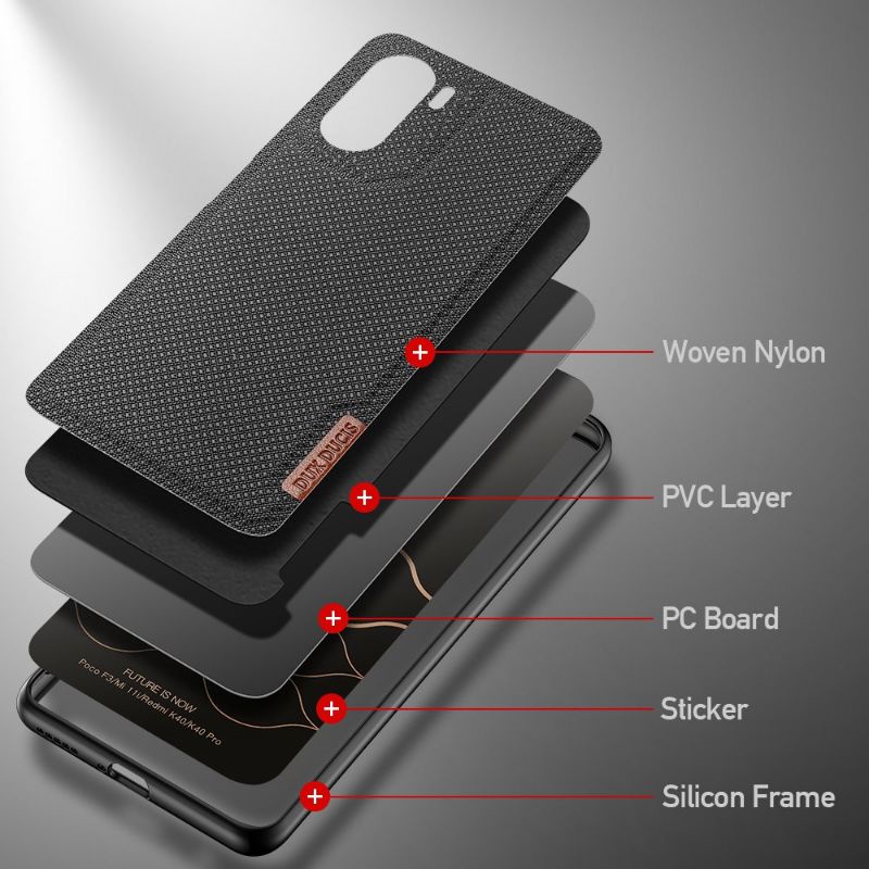 Case Dux Ducis Poco F3 / Xiaomi Redmi Note 10 Pro / Note 10 / Note 10s Casing Fino Series Premium Woven Nylon