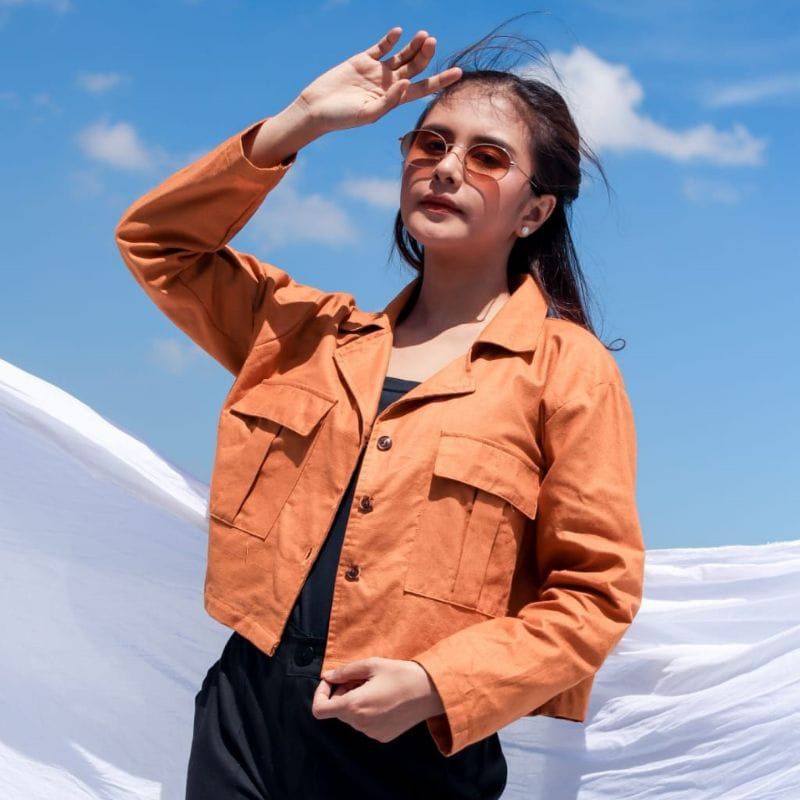 KEMEJA CROP LINEN ASYILA BASIC KEMEJA LINEN PREMIUM KEMEJA WANITA CROP