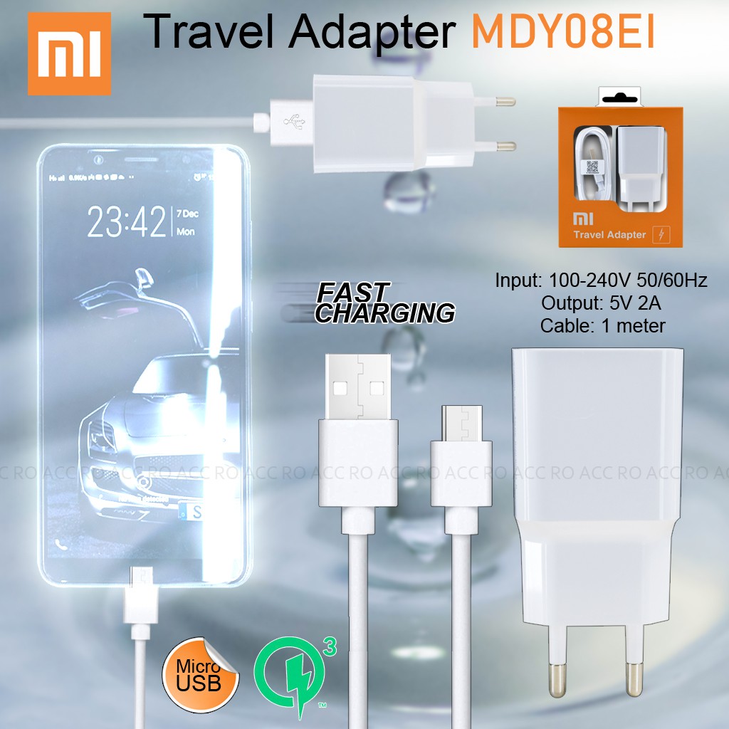 [RO ACC] Charger XIAOMI REDMI 6 6A Note 5 4X 4A Note 4X 5A MDY08Ei ORI QUALCOMM