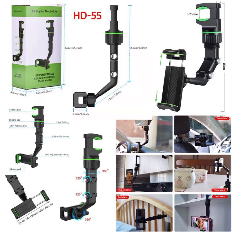 phone holder jepit mobil/meja