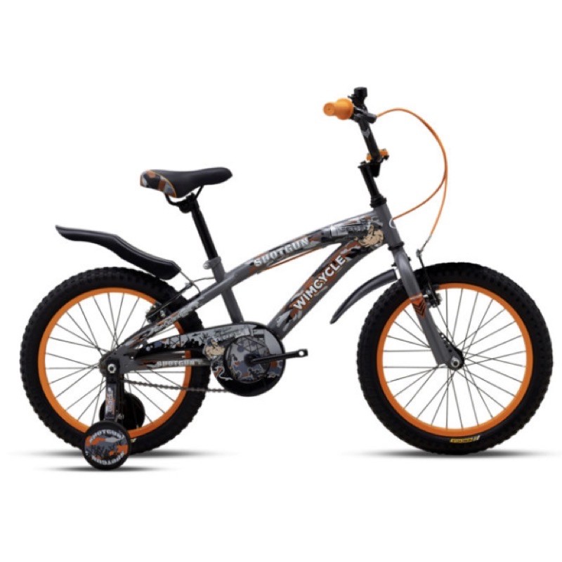 SEPEDA BMX WIMCYCLE SHOTGUN 18 INCH GREY ORANGE
