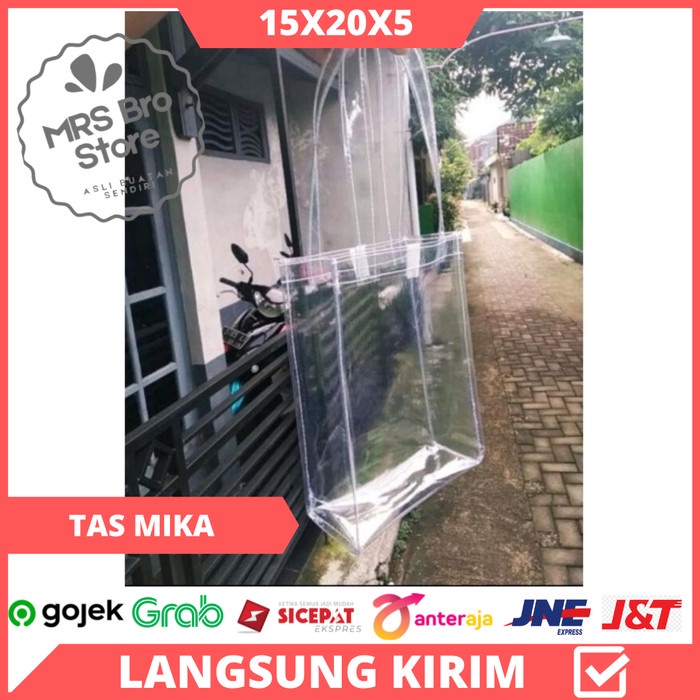 

Tas Mika Transparant 15X20X5 / Tas Goodie Ulang tahun Anak bag Mika/ Hampers Mika / Tas souvenir