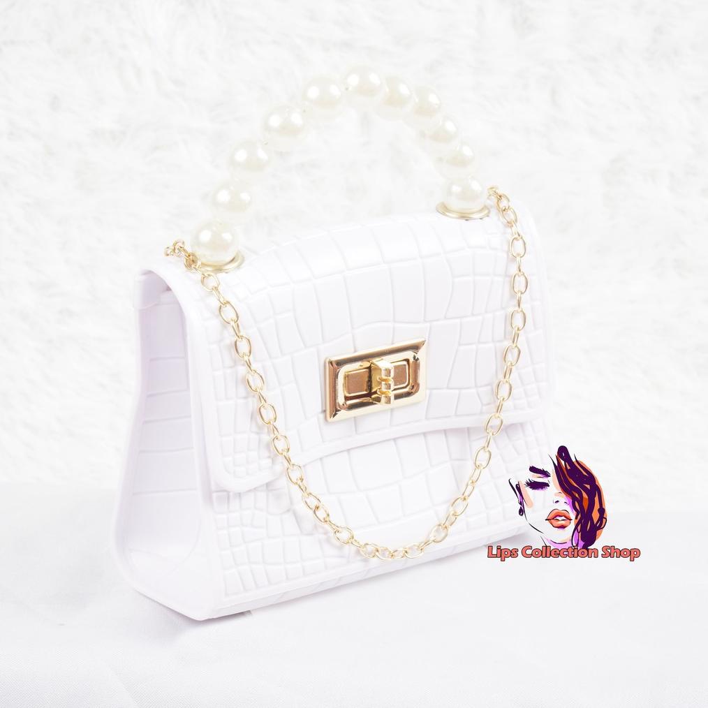 Tas Jelly Mini Croco Pearl | Tas Jelly Mini Motif Buaya Croco | Tas Selempang Jelly