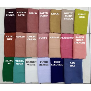 SEGI EMPAT BELLA  SQUARE  WARNA  1 Jilbab  Cotton Bella  