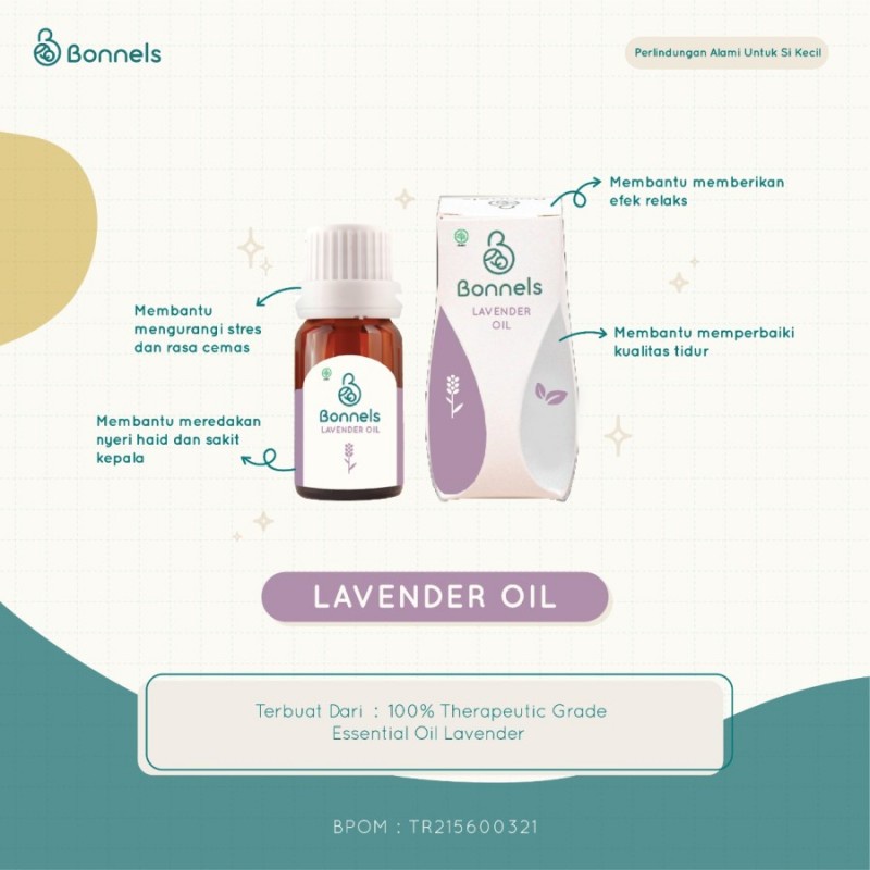 Bonnels Aromatherapy Essential Oil / Minyak Aroma Terapi 10 ml - Lavender