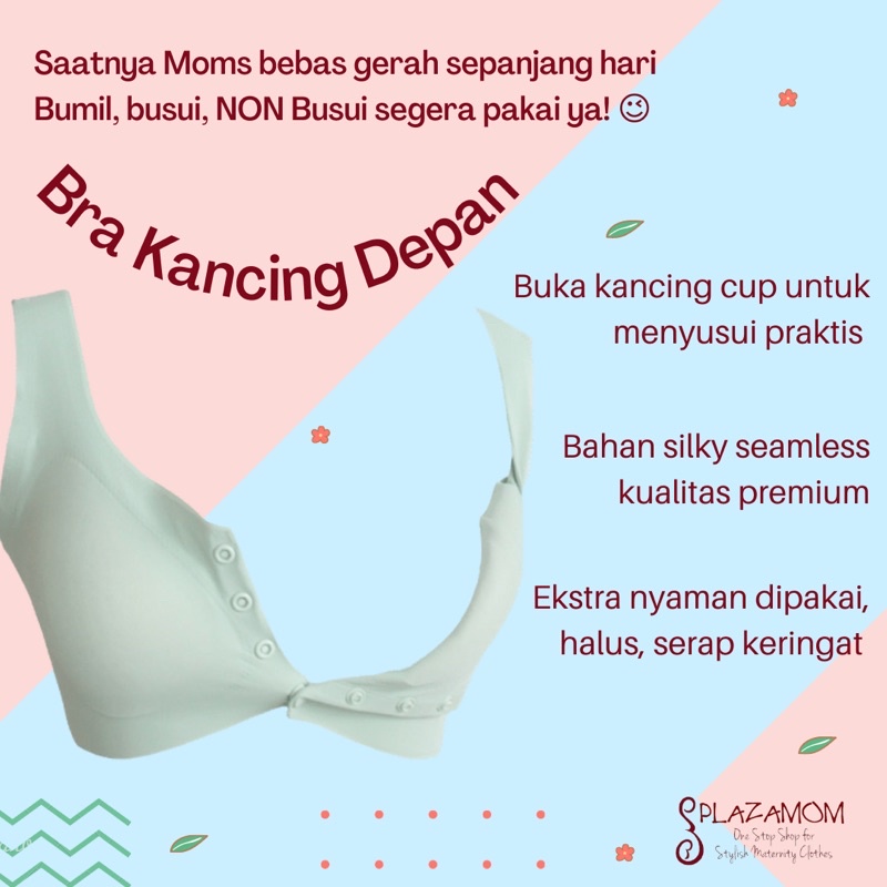 Bra Busui Friendly BH Menyusui Nursing Hamil Maternity Seamless Kualitas Premium Halus Nyaman Serap Keringat PBH291M