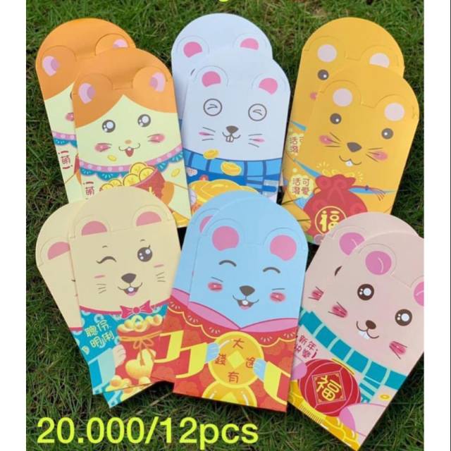 

Angpao imlek 2020 tikus/angpao mouse chinnese new year 12 pcs
