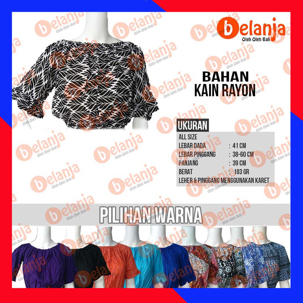 Baju Atasan Karet Lengan baju atasan kaos wanita crop top