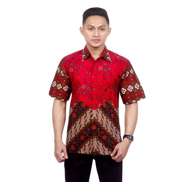 KEMEJA BATIK PRIA  BRAMA ATASAN  FASHION PRIA COWOK KEMEJA FORMAL CASUAL SURFING PEKALONGAN MURAH 99