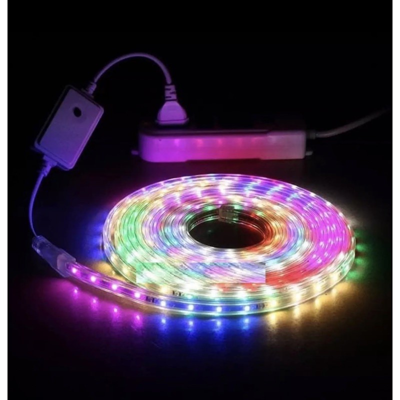 LAMPU STRIP LED / super lampu natal 10 METER RGB + ADAPTOR 5050 3528 Anti air